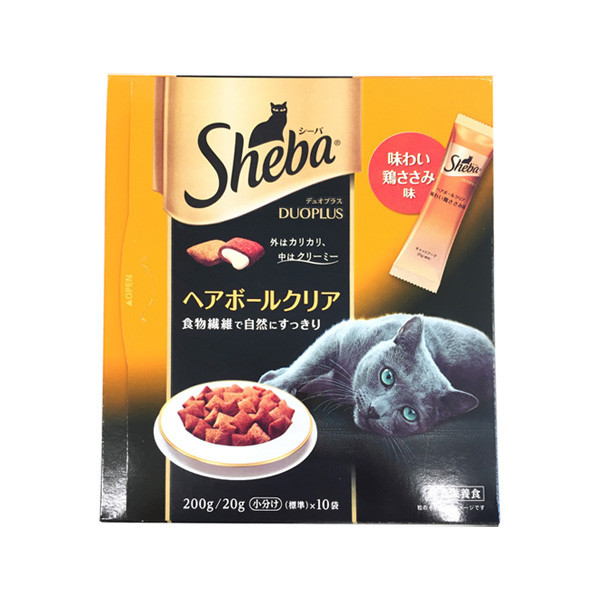 日本Sheba duo 夾心餡餅貓咪乾糧化毛蔬菜纖維 雞胸肉口味200g ( 20g x 10袋 )