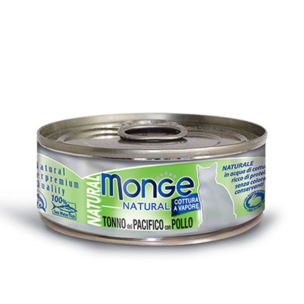 Monge-Natural-高蛋白質貓罐頭-太平洋吞拿魚雞肉-80g