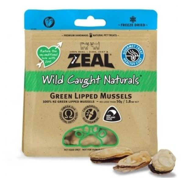 Zeal 熱愛天然寵物小食 - 紐西蘭綠唇青口乾 (50g)